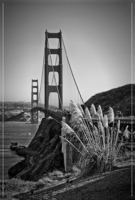 Premium Textil-Leinwand Premium Textil-Leinwand 80 cm x 120 cm  hoch SAN FRANCISCO Golden Gate Bridge