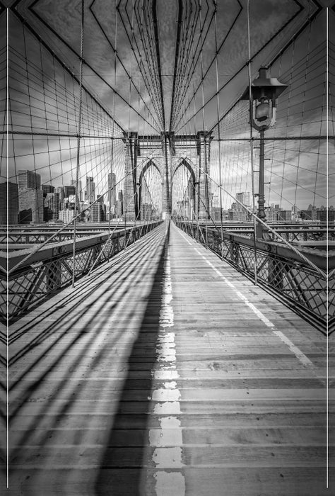 Premium Textil-Leinwand Premium Textil-Leinwand 80 cm x 120 cm  hoch NEW YORK CITY Brooklyn Bridge