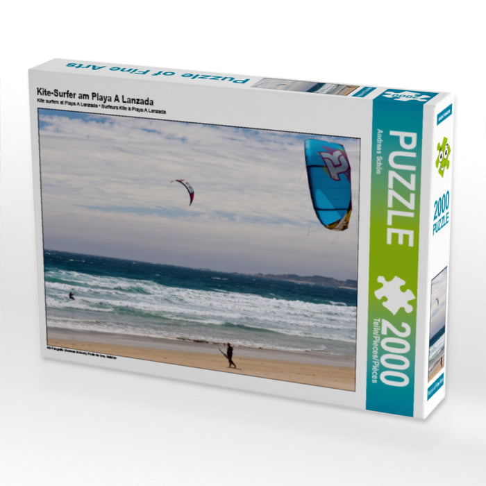 Kite-Surfer am Playa A Lanzada - CALVENDO Foto-Puzzle - calvendoverlag 39.99