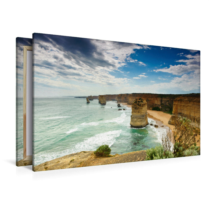 Premium textile canvas Premium textile canvas 120 cm x 80 cm landscape The power of the tides 