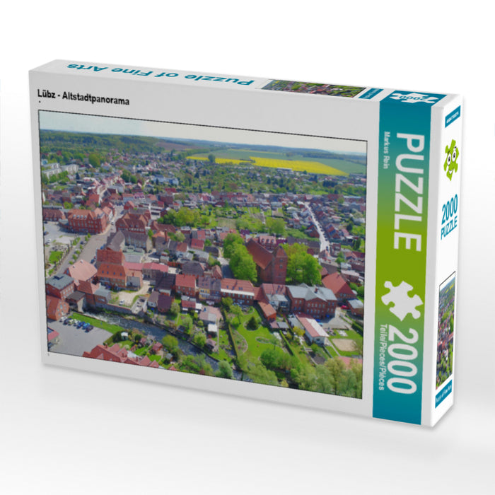 Lübz - Altstadtpanorama - CALVENDO Foto-Puzzle - calvendoverlag 39.99