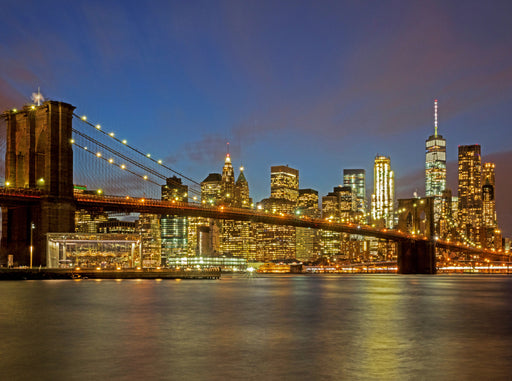 Brooklyn Bridge mit Skyline bei Nacht - CALVENDO Foto-Puzzle - calvendoverlag 39.99