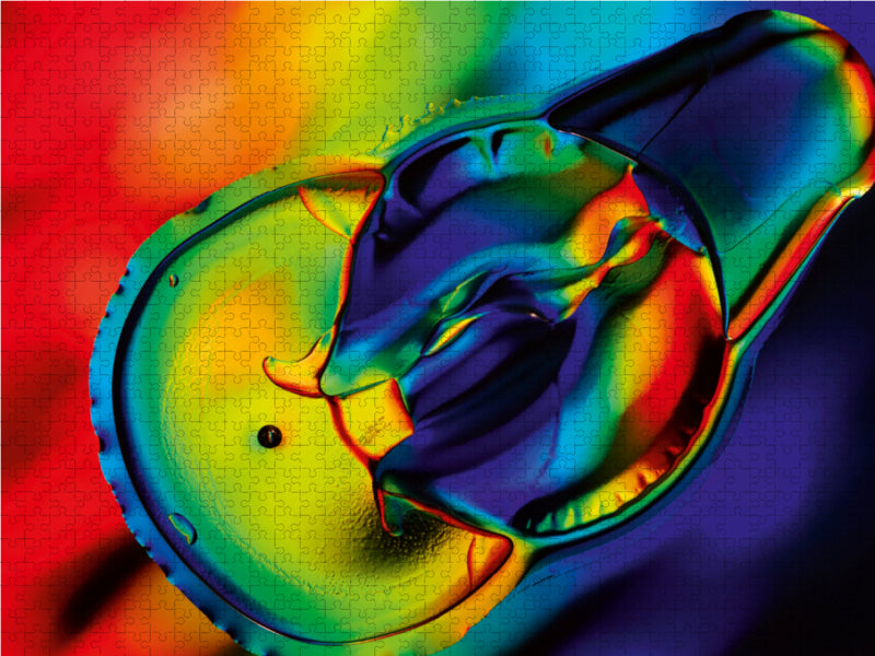 Farbrausch mit Öl und Wasser 06 - CALVENDO Foto-Puzzle - calvendoverlag 29.99