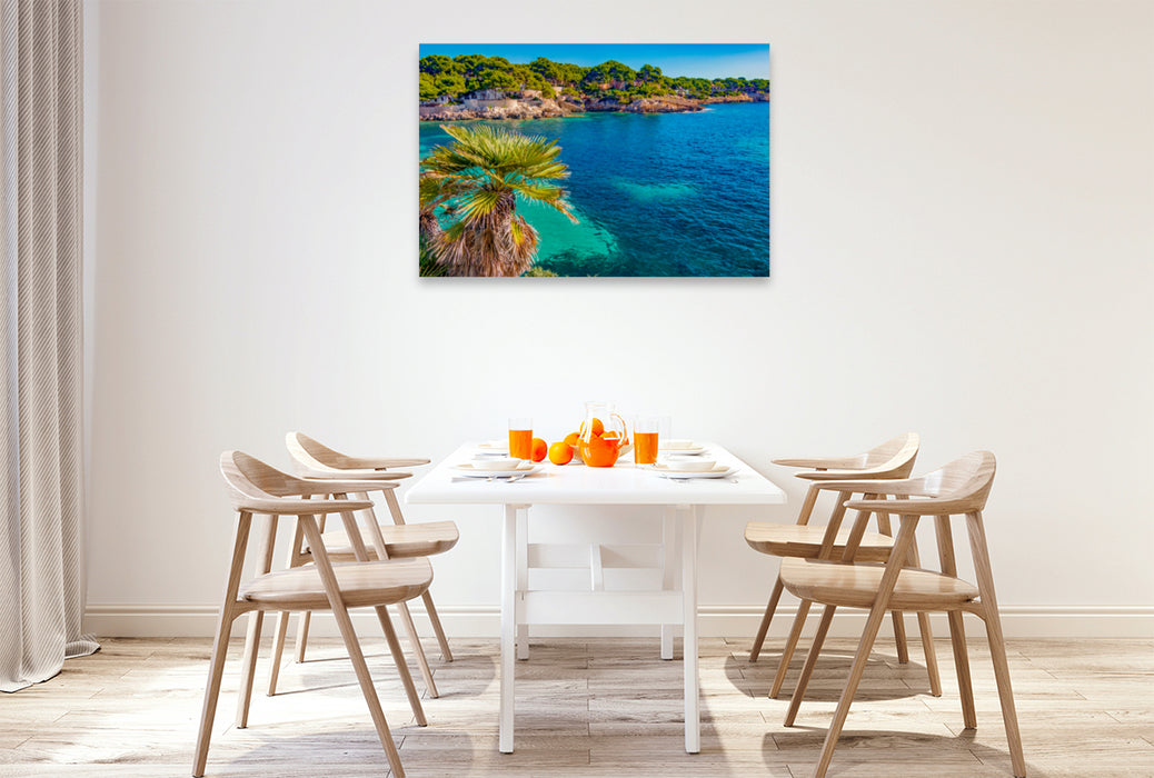 Premium textile canvas Premium textile canvas 120 cm x 80 cm landscape Cala Gat 