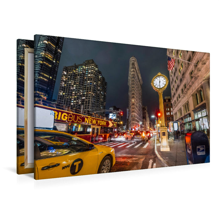 Premium Textil-Leinwand Premium Textil-Leinwand 120 cm x 80 cm quer Flatiron Building am Madison Square Park 23 Street