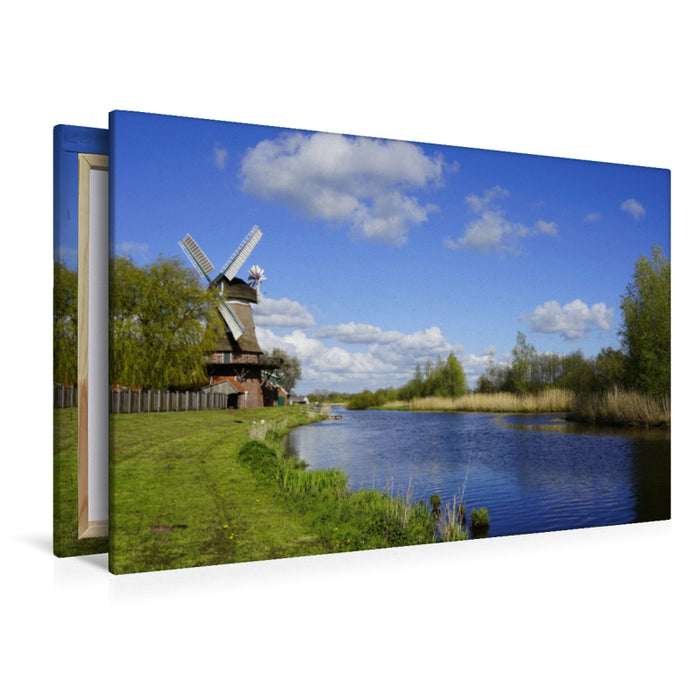 Premium textile canvas Premium textile canvas 120 cm x 80 cm landscape A motif from the calendar Schönes Ammerland 