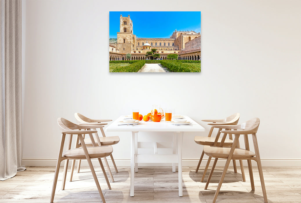 Premium textile canvas Premium textile canvas 120 cm x 80 cm landscape Sicily 