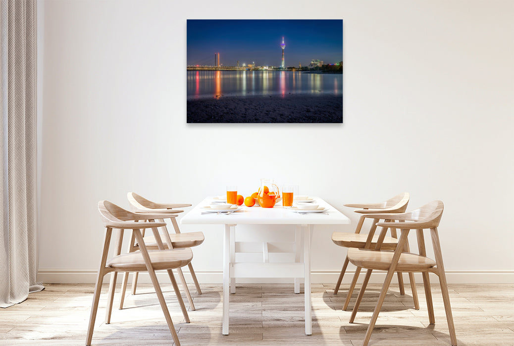 Premium textile canvas Premium textile canvas 120 cm x 80 cm across Düsseldorf Paradise Beach 