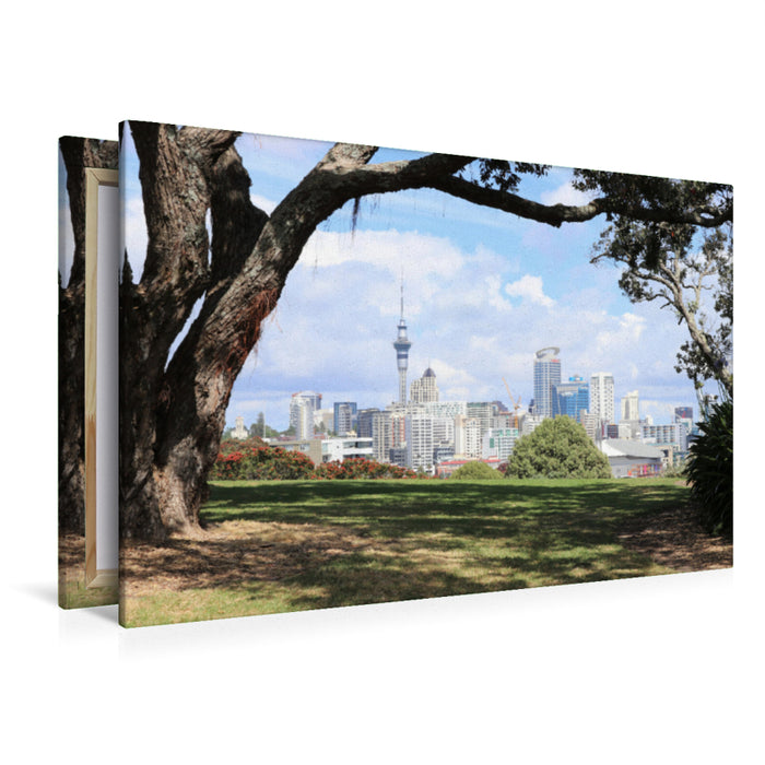 Premium textile canvas Premium textile canvas 120 cm x 80 cm landscape A motif from the Auckland 2019 calendar 