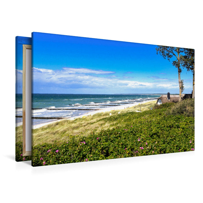 Premium textile canvas Premium textile canvas 120 cm x 80 cm landscape beach view near Ahrenshoop 