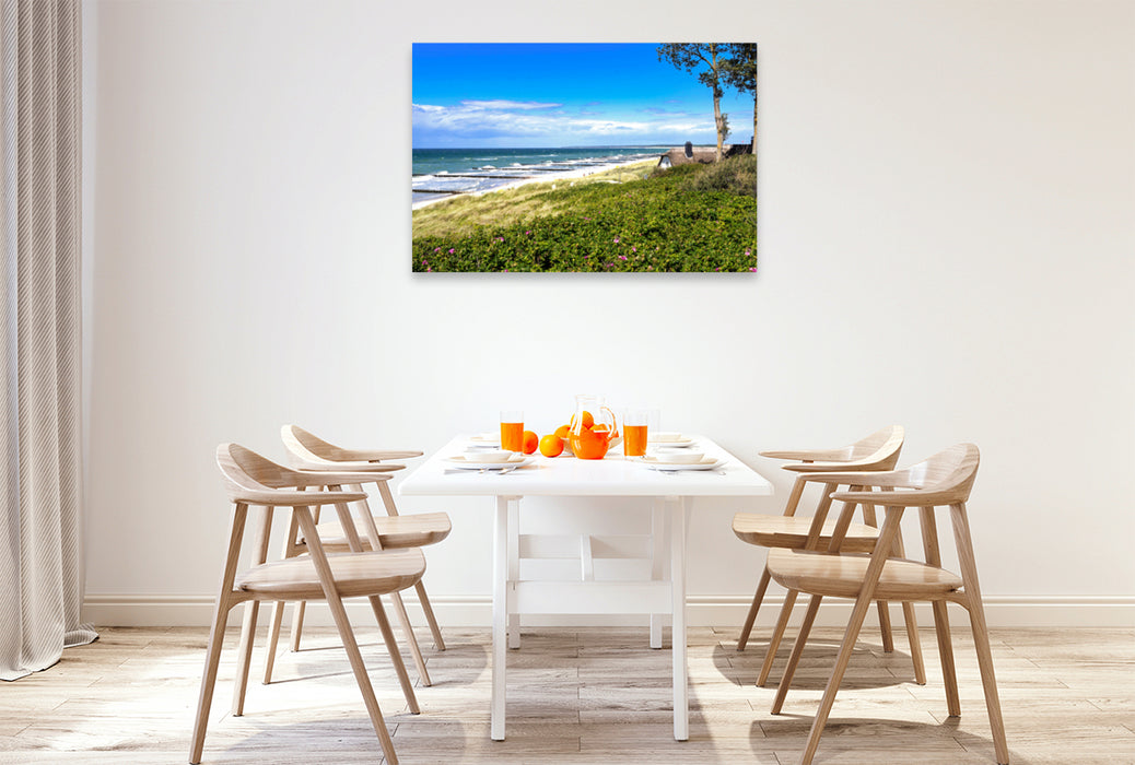 Premium textile canvas Premium textile canvas 120 cm x 80 cm landscape beach view near Ahrenshoop 