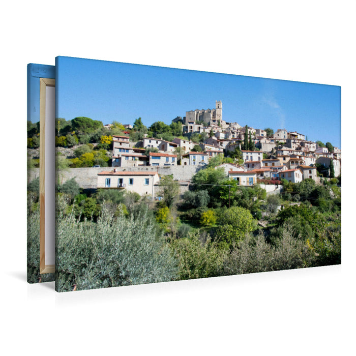 Premium textile canvas Premium textile canvas 120 cm x 80 cm landscape View of Eus 