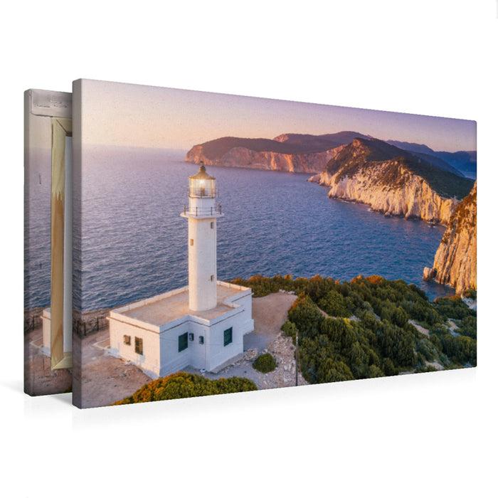 Premium Textil-Leinwand Premium Textil-Leinwand 75 cm x 50 cm quer Lefkada - Cape Lefkadas