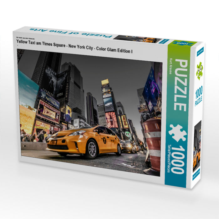 Yellow Taxi am Times Square - Ein Motiv aus dem Kalender New York City - Color Glam Edition I - CALVENDO Foto-Puzzle - calvendoverlag 29.99