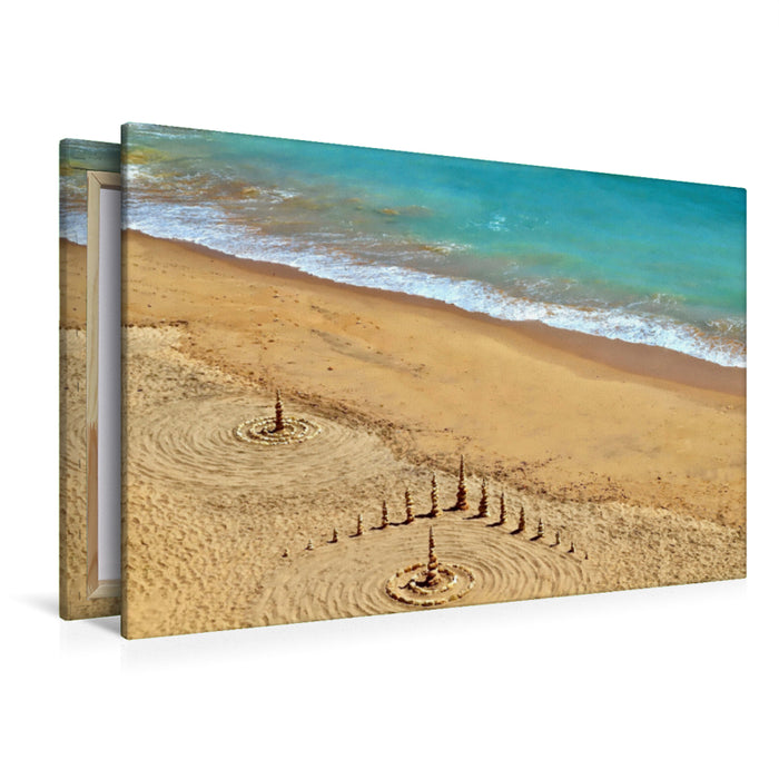 Premium Textil-Leinwand Premium Textil-Leinwand 120 cm x 80 cm quer Ein Motiv aus dem Kalender Kraft für die Seele findest Du am Strand