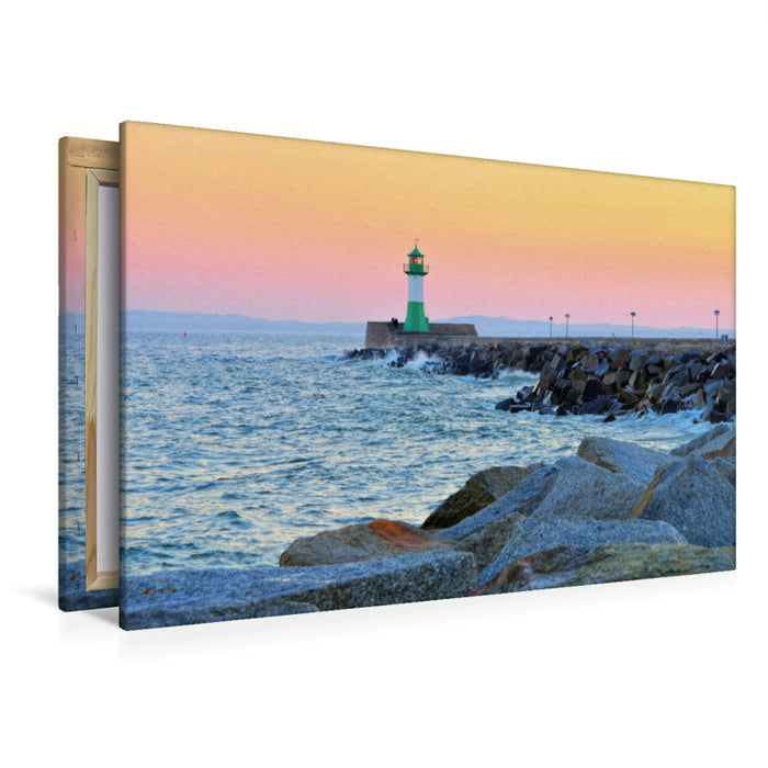 Premium textile canvas Premium textile canvas 120 cm x 80 cm across Outer Mole Sassnitz 