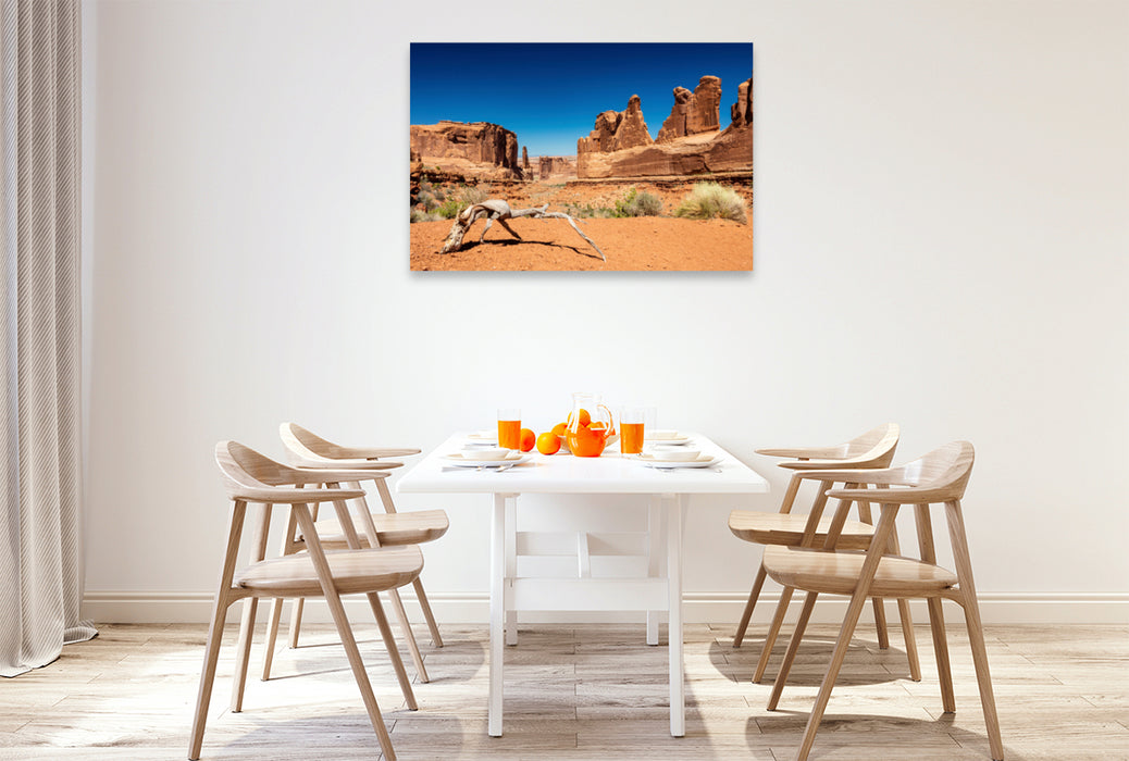 Premium Textil-Leinwand Premium Textil-Leinwand 120 cm x 80 cm quer Park Avenue in Arches National Park