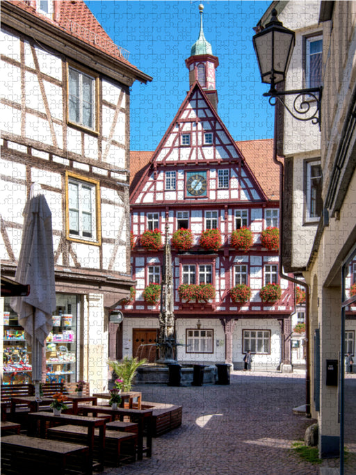 Historische Altstadt Bad Urach mit Marktbrunnen - CALVENDO Foto-Puzzle - calvendoverlag 29.99