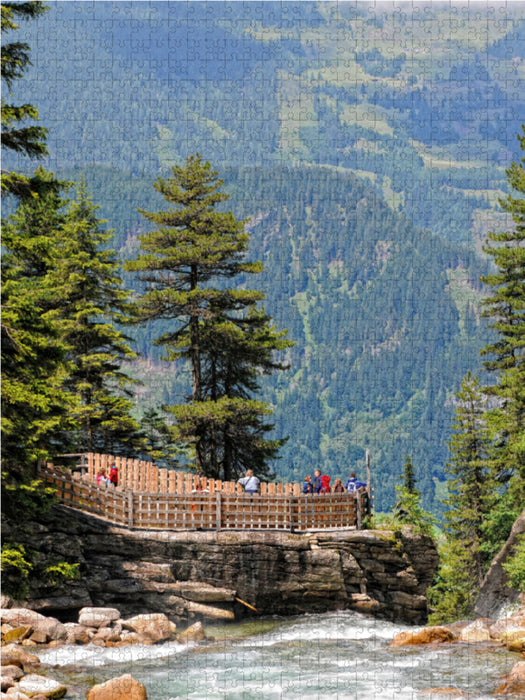 Schettkanzel vorm oberen Wasserfall der Krimmler Wasserfälle - CALVENDO Foto-Puzzle - calvendoverlag 29.99