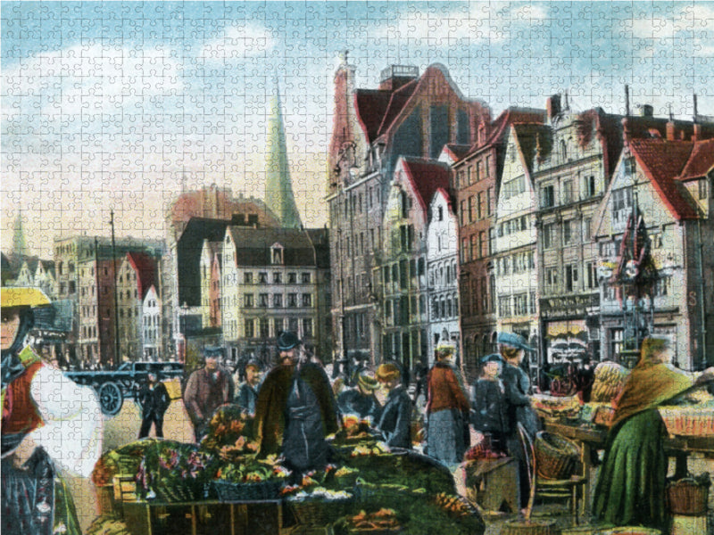 Hamburger Marktbild am Messberg - CALVENDO Foto-Puzzle - calvendoverlag 29.99