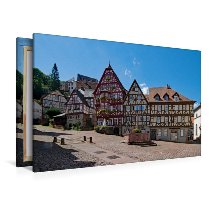 Premium Textil-Leinwand Premium Textil-Leinwand 120 cm x 80 cm quer Ein Motiv aus dem Kalender Miltenberg, Perle am Main