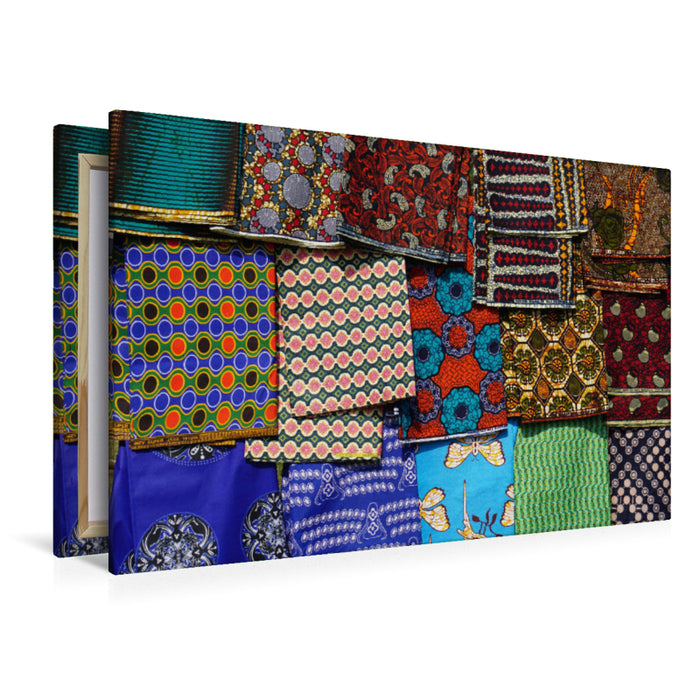 Premium Textil-Leinwand Premium Textil-Leinwand 120 cm x 80 cm quer Marktfarben