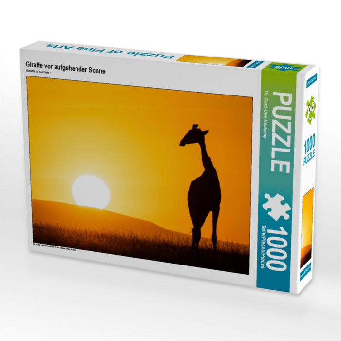 Giraffe vor aufgehender Sonne - CALVENDO Foto-Puzzle - calvendoverlag 29.99