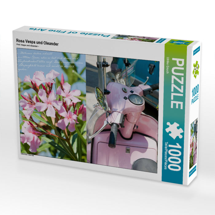 Rosa Vespa und Oleander - CALVENDO Foto-Puzzle - calvendoverlag 29.99