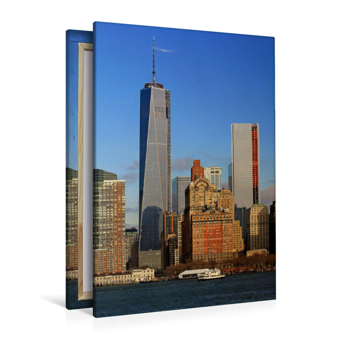 Premium Textil-Leinwand Premium Textil-Leinwand 80 cm x 120 cm  hoch Manhattan Skyline von New York City