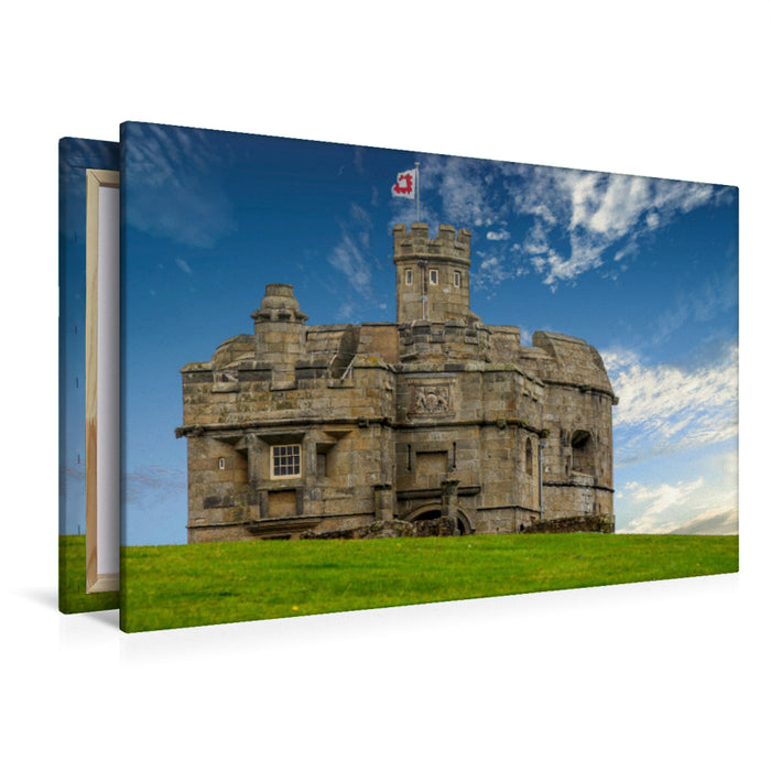 Premium textile canvas Premium textile canvas 120 cm x 80 cm landscape Pendennis Castle 