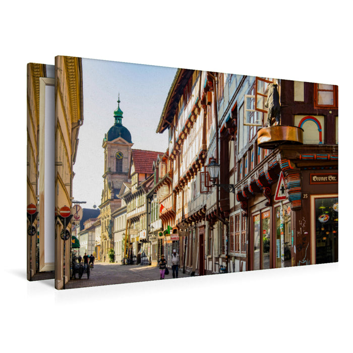 Premium textile canvas Premium textile canvas 120 cm x 80 cm landscape Short Street 