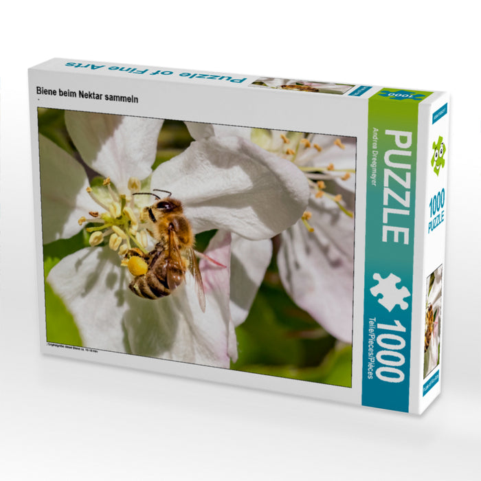 Biene beim Nektar sammeln - CALVENDO Foto-Puzzle - calvendoverlag 29.99