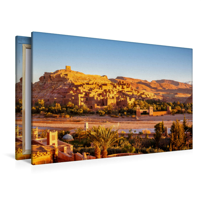 Premium textile canvas Premium textile canvas 120 cm x 80 cm landscape Aït Ben Haddou 