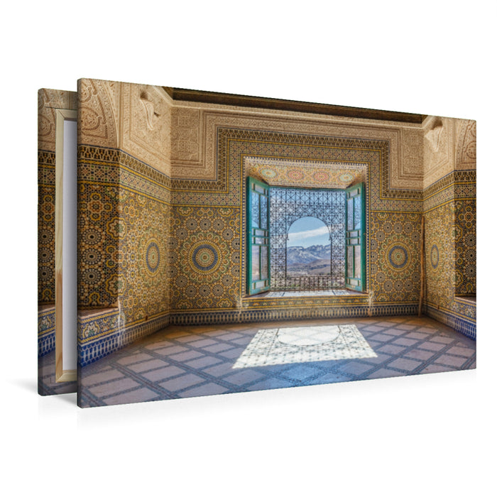 Premium textile canvas Premium textile canvas 120 cm x 80 cm landscape Kasbah from Telouet 