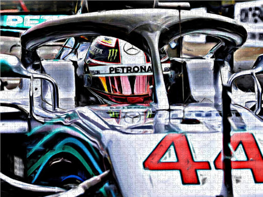 Wer will Überflieger Lewis Hamilton, Brite, schlagen? Die Antwort lautet oft Sebastian Vettel. - CALVENDO Foto-Puzzle - calvendoverlag 29.99