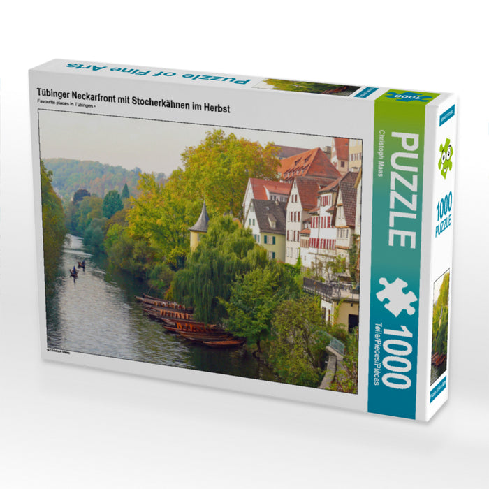 Tübinger Neckarfront mit Stocherkähnen im Herbst - CALVENDO Foto-Puzzle - calvendoverlag 29.99