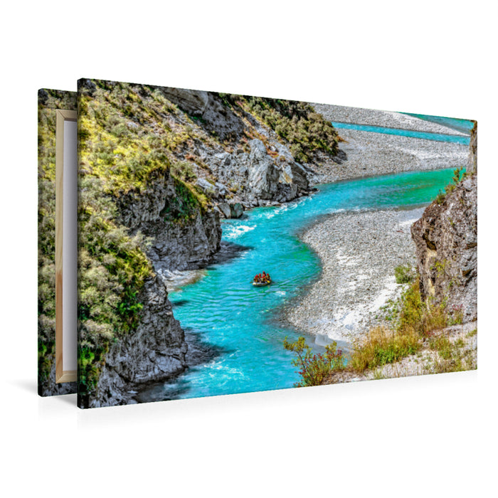 Premium textile canvas Premium textile canvas 120 cm x 80 cm landscape New Zealand - Skippers Canyon 