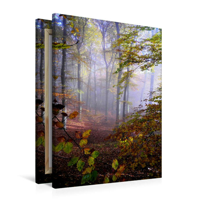 Premium Textil-Leinwand Premium Textil-Leinwand 60 cm x 90 cm hoch Ein Motiv aus dem Kalender Herbstmorgen in der Eifel