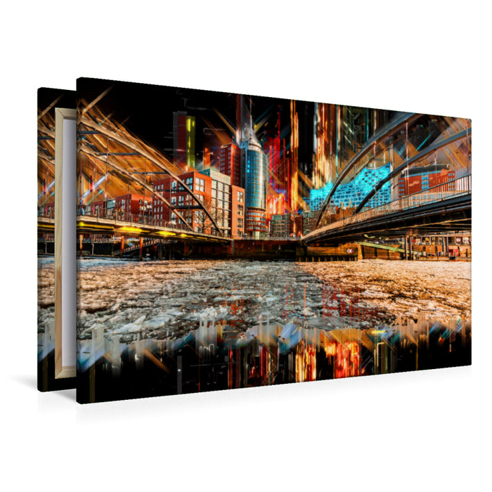 Premium textile canvas Premium textile canvas 120 cm x 80 cm across Hamburg 