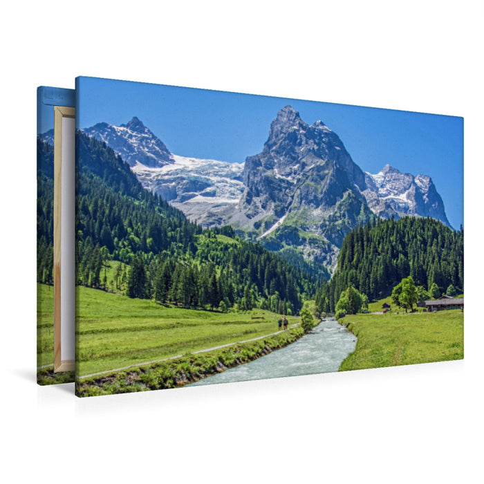 Premium Textil-Leinwand Premium Textil-Leinwand 120 cm x 80 cm quer Rosenlauigletscher im Berner Oberland