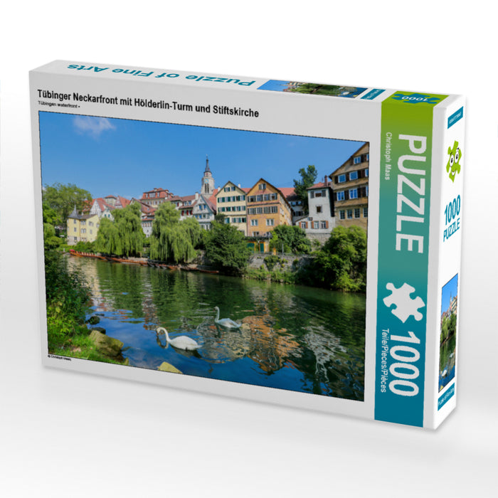 Tübinger Neckarfront mit Hölderlin-Turm und Stiftskirche - CALVENDO Foto-Puzzle - calvendoverlag 29.99