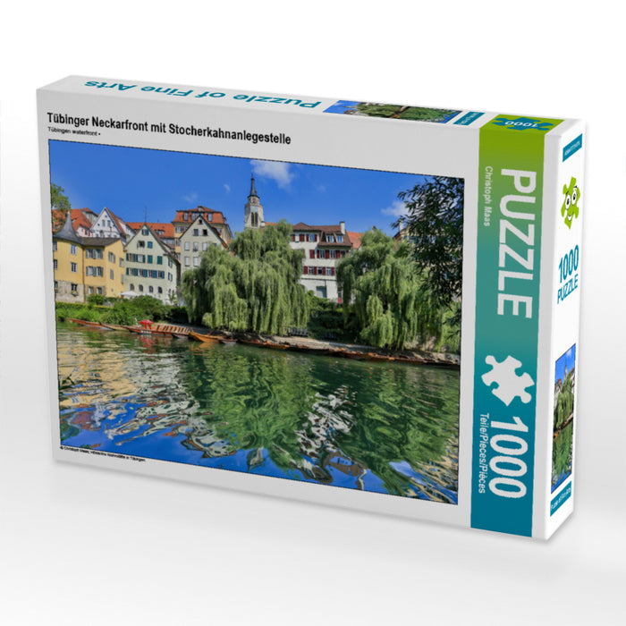 Tübinger Neckarfront mit Stocherkahnanlegestelle - CALVENDO Foto-Puzzle - calvendoverlag 29.99