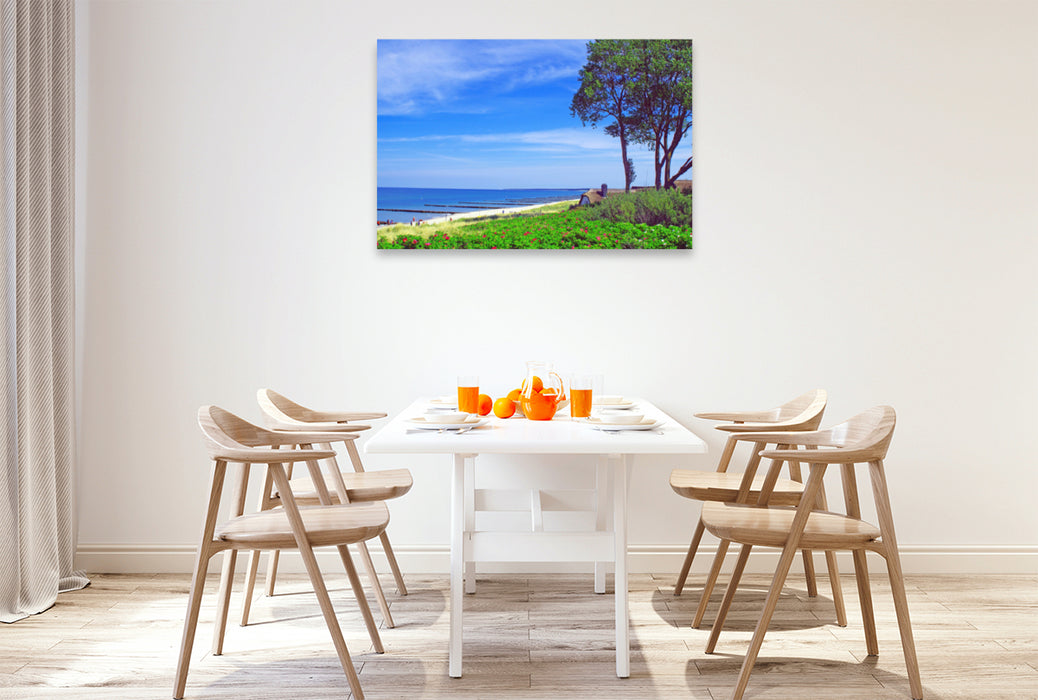 Premium textile canvas Premium textile canvas 120 cm x 80 cm landscape beach near Ahrenshoop 