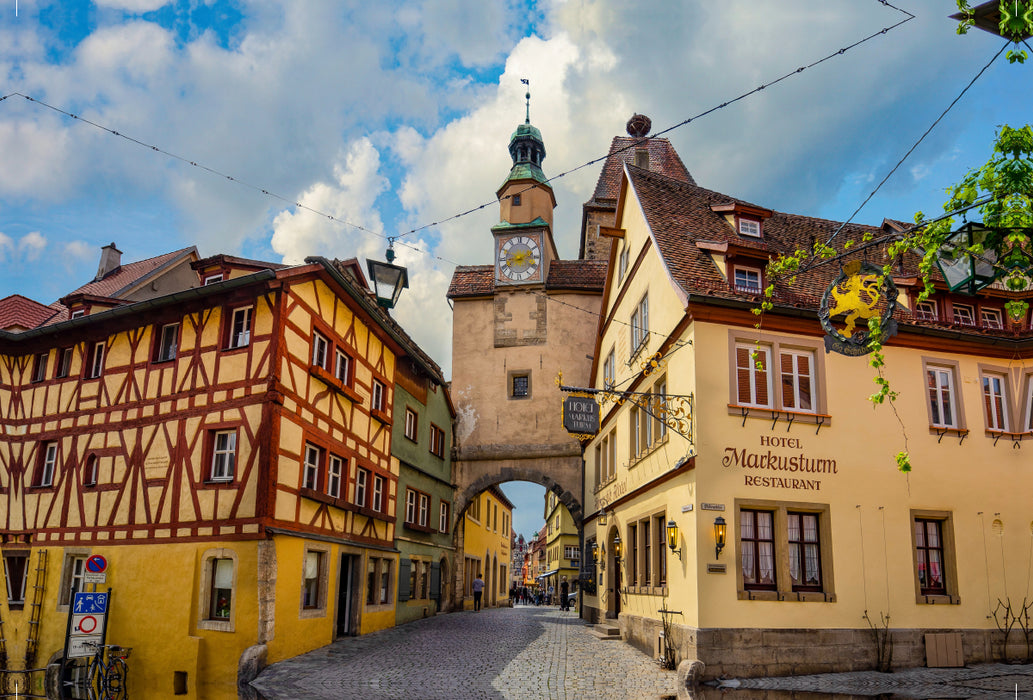 Premium textile canvas Premium textile canvas 120 cm x 80 cm across A motif from the Rothenburg ob der Tauber Impressions calendar 