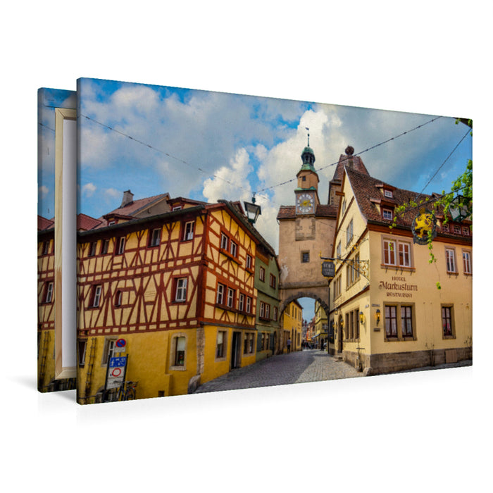Premium textile canvas Premium textile canvas 120 cm x 80 cm across A motif from the Rothenburg ob der Tauber Impressions calendar 