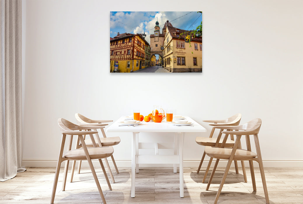 Premium textile canvas Premium textile canvas 120 cm x 80 cm across A motif from the Rothenburg ob der Tauber Impressions calendar 