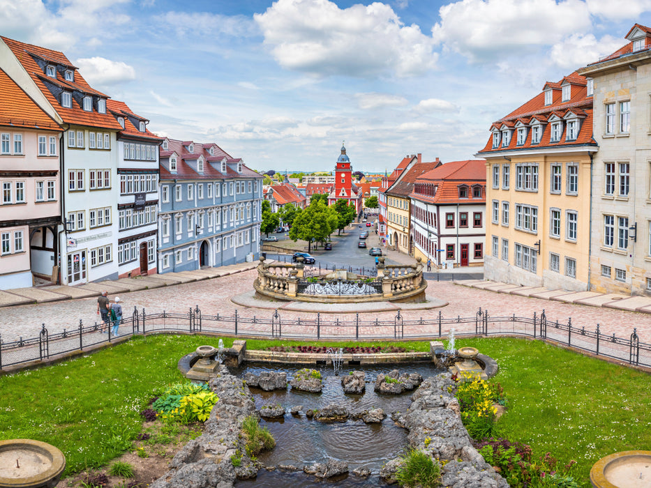 Wasserkunst Brunnen mit Sicht auf Rathaus - CALVENDO Foto-Puzzle - calvendoverlag 29.99