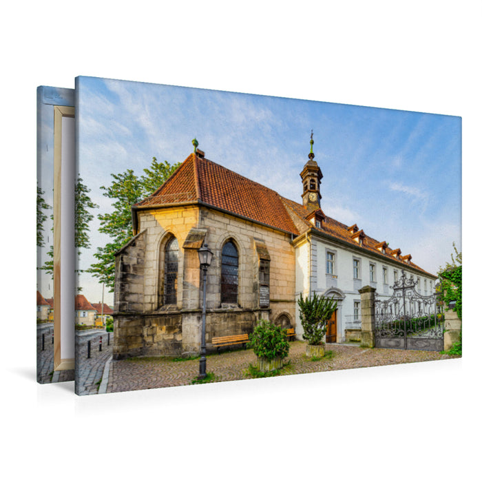 Premium textile canvas Premium textile canvas 120 cm x 80 cm landscape Spital Kronach 