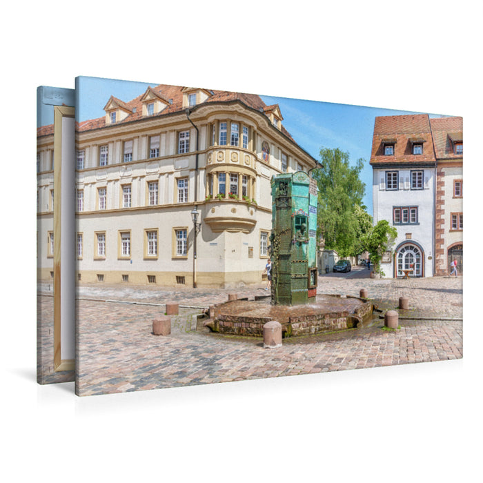 Premium Textil-Leinwand Premium Textil-Leinwand 120 cm x 80 cm quer Münsterbrunnen Villingen