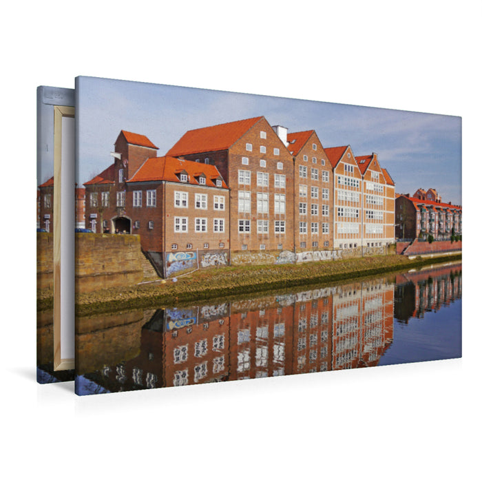 Premium textile canvas Premium textile canvas 120 cm x 80 cm across Bremen Teerhof 